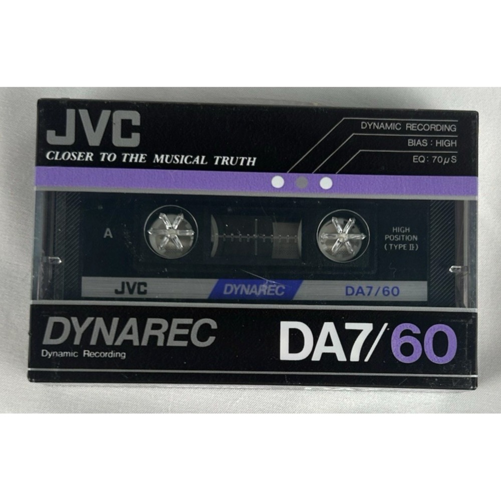 Sealed JVC Dynarec DA7 60 Audio Cassette Tape High Bias Type II Blank
